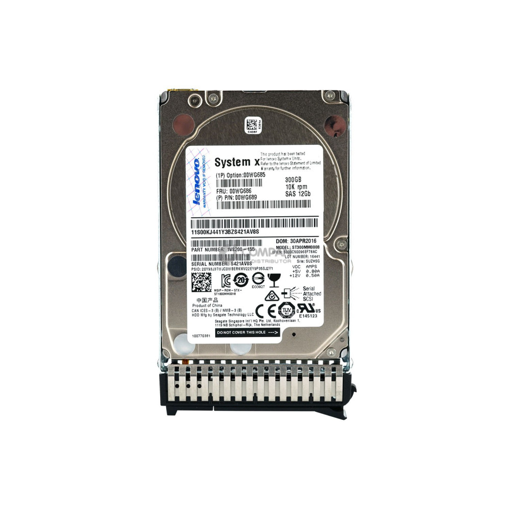 00WG686 IBM HDD 300GB 10K SAS 12G 2.5" SFF HOT-SWAP